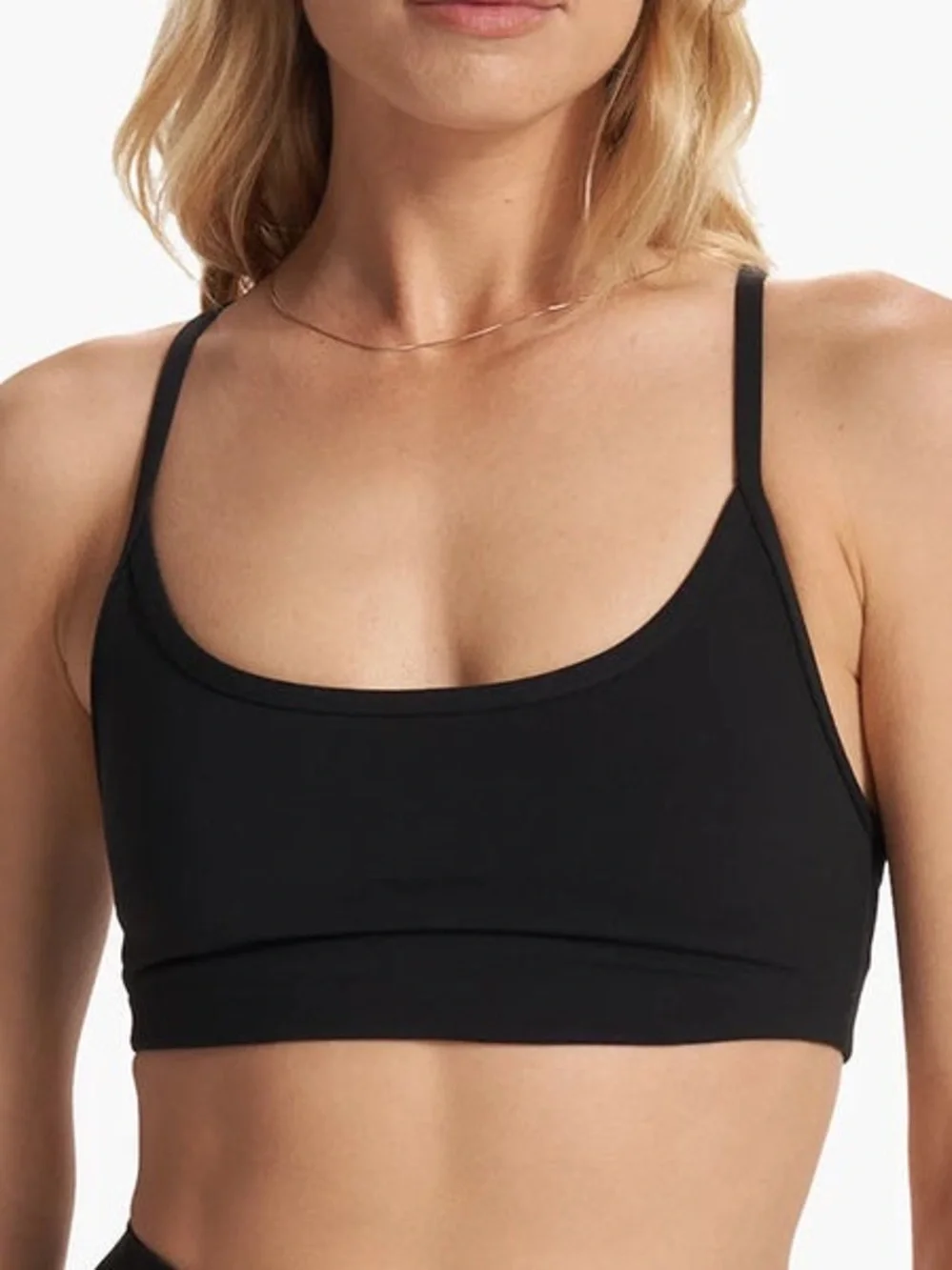 Vuori All The Feels Black Sports Bra sz L